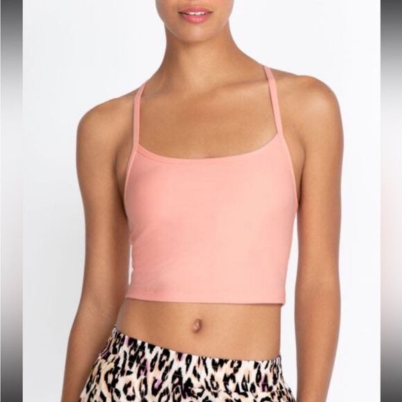 Johnny Was Calme Cross-Back Cami In Apricot Blush - Picture 3 of 4